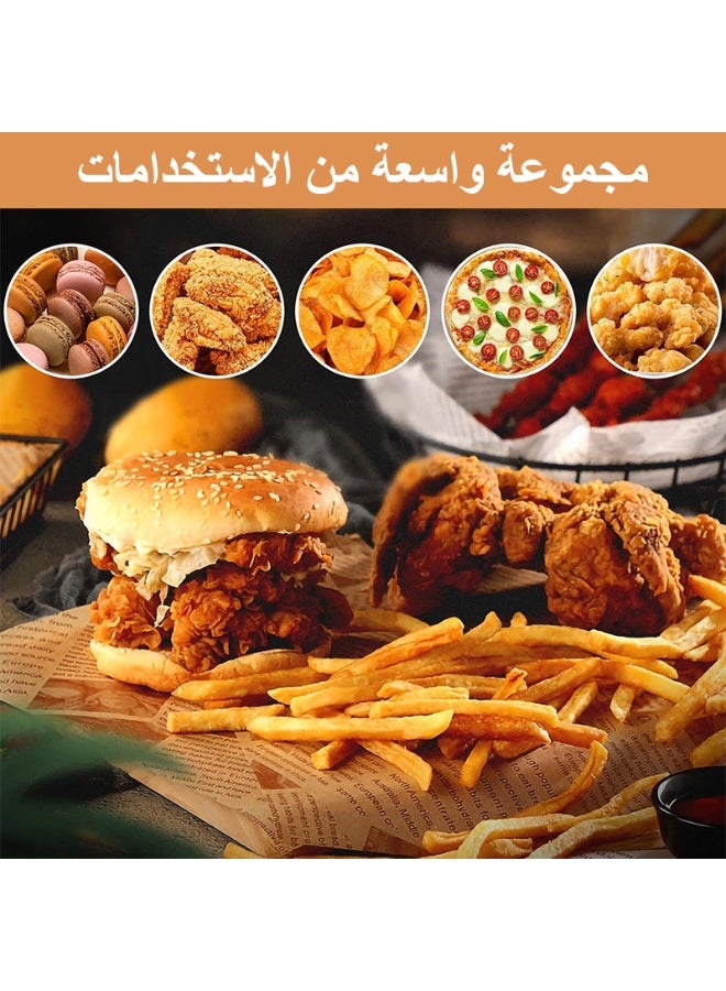 فلوكسهوم 100 ورقة تغليف طعام مقاومة للزيت ورق مخصص للسندويتشات والبرغر والبطاطس، آمن للاستخدام الغذائي ومقاوم للزيوت، مناسب كبطانة لصواني الخَبز، للاستخدام في المخابز والمطاعم والفنادق والاستخدام التجاري. - Image 5
